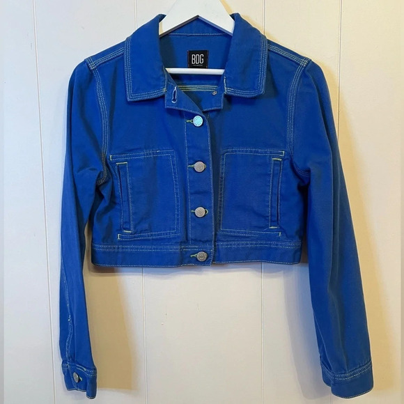 BDG Jackets & Blazers - BDG Urban Outfitters Women's Blue Cropped Denim Jacket Size S
